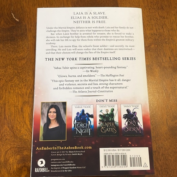 An Ember in the Ashes paperback - Picture 2 of 3